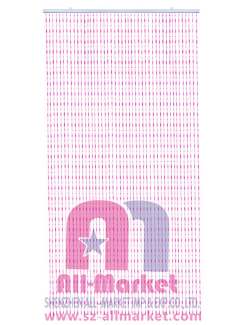 Pink beads door curtains