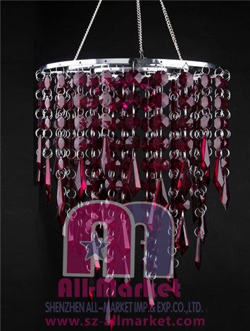 Red beaded chandelier