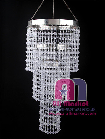 plastic chandelier for weddings
