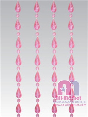 Pink beaded curtains