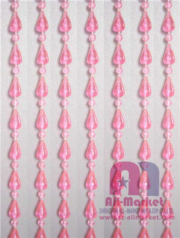 Pink Beaded Curtains