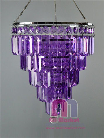 Purple crystal chandelier