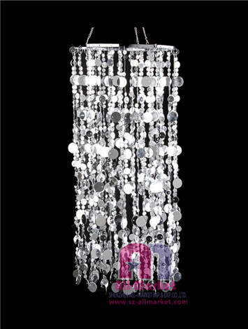 Sliver bead chandelier