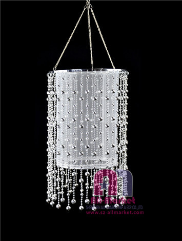 Plastic beaded chandelier lighting
