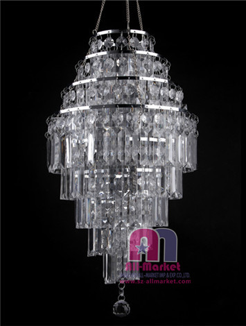 Plastic beaded chandelier