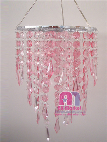 Pink Acrylic Beads Chandelier AMN828L