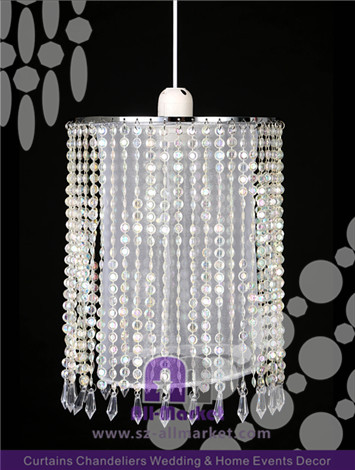 Vacuum Plating Chiffon Plastic Lamp Shade AMC138LAD