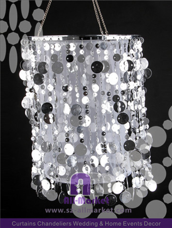 Plastic Beaded Lampshade AMC014LB