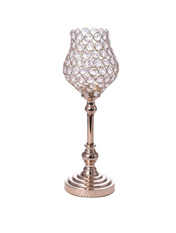 Goblet Crystal Beads Candle Holder Set