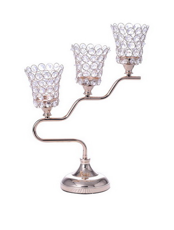 Three Cups Crystal Candle Holder