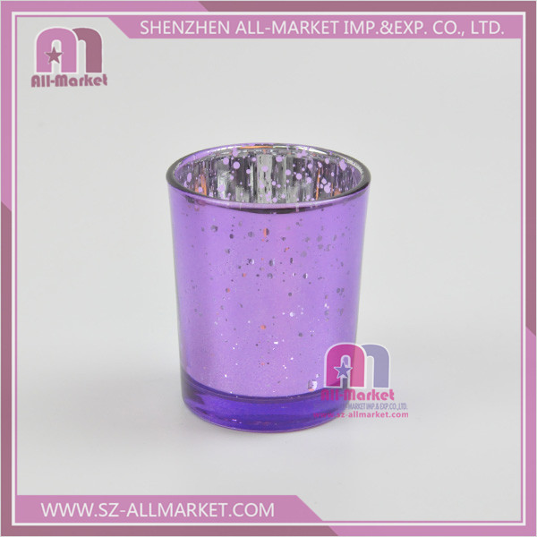 The starry sky glass candle cup plating purple.jpg