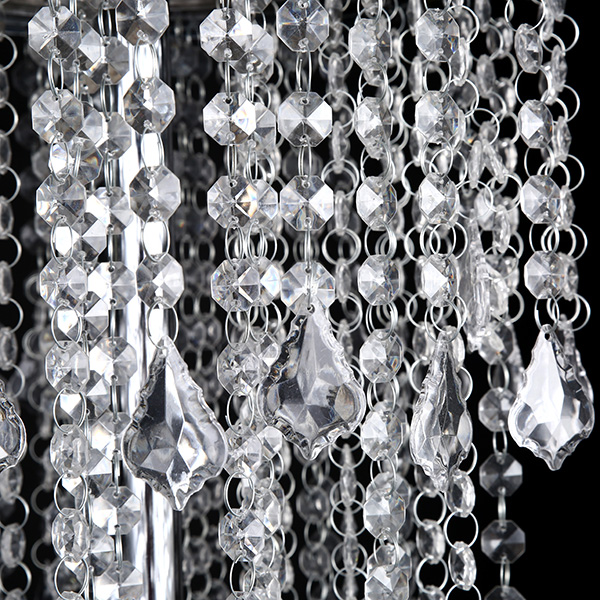 Elegant European Style Tall Crystal Wedding Flower Stand with Acrylic Bead